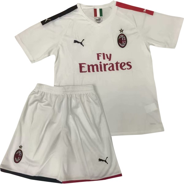 Maillot Football Milan Exterieur Enfant 2019-20 Blanc